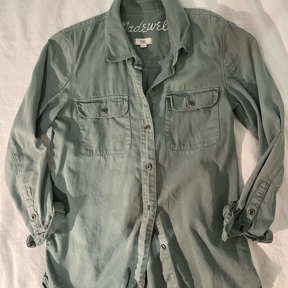 Army inspired button up. - Picture 2 of 4